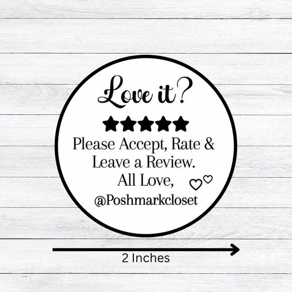 100 Love it? Leave a Review Stickers For Your Small Business - Picture 4 of 7